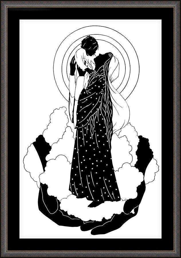 Wall Frame Espresso, Matted - He's Put The Whole World In Her Hands by Dan Paulos - Trinity Stores