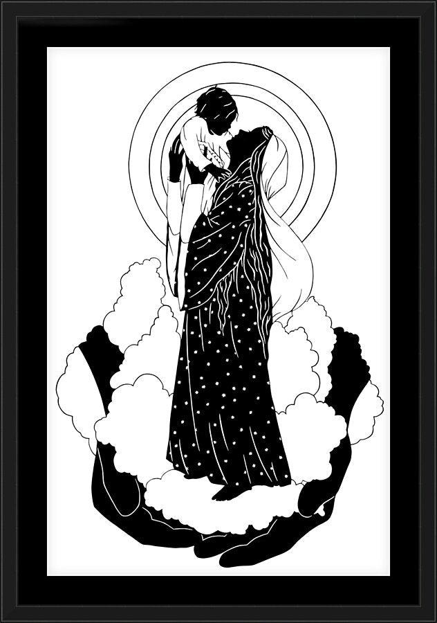 Wall Frame Black, Matted - He's Put The Whole World In Her Hands by Dan Paulos - Trinity Stores