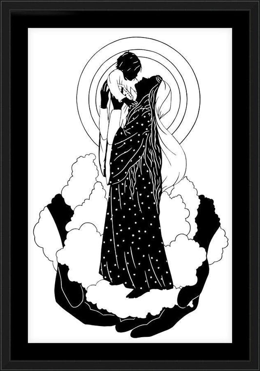 Wall Frame Black, Matted - He's Put The Whole World In Her Hands by Dan Paulos - Trinity Stores