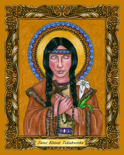 Gicl e Print St. Kateri Tekakwitha by B. Nippert trinitystores