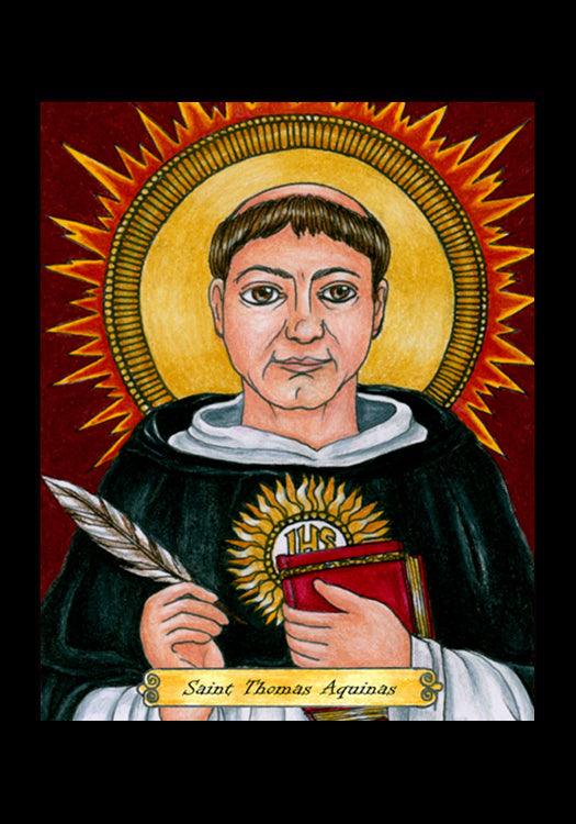 St. Thomas Aquinas - Holy Card by Brenda Nippert - Trinity Stores