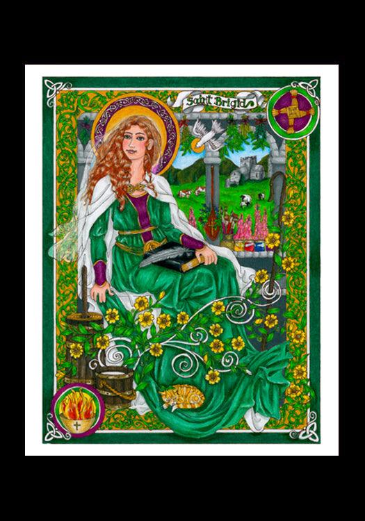 St. Brigid - Holy Card by Brenda Nippert - Trinity Stores