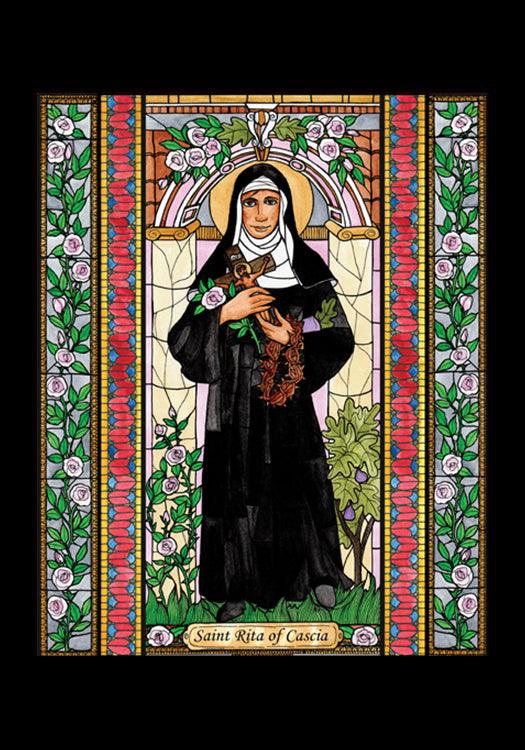St. Rita of Cascia - Holy Card by Brenda Nippert - Trinity Stores