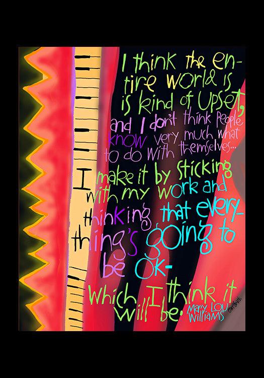 The World Is Upset - Holy Card by Br. Mickey McGrath, OSFS - Trinity Stores