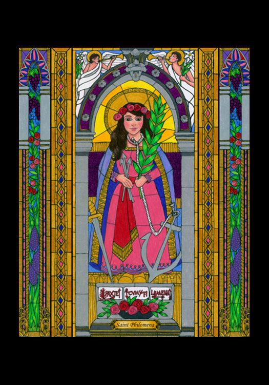 St. Philomena - Holy Card by Brenda Nippert - Trinity Stores