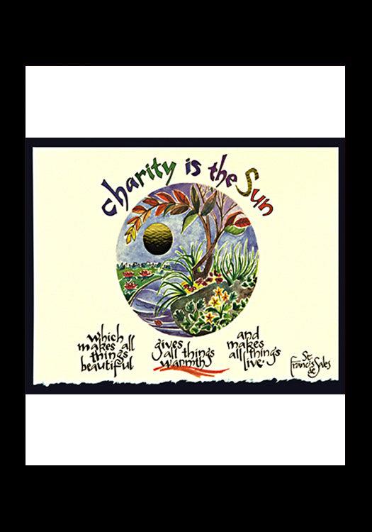 Charity is the Sun - Holy Card by Br. Mickey McGrath, OSFS - Trinity Stores