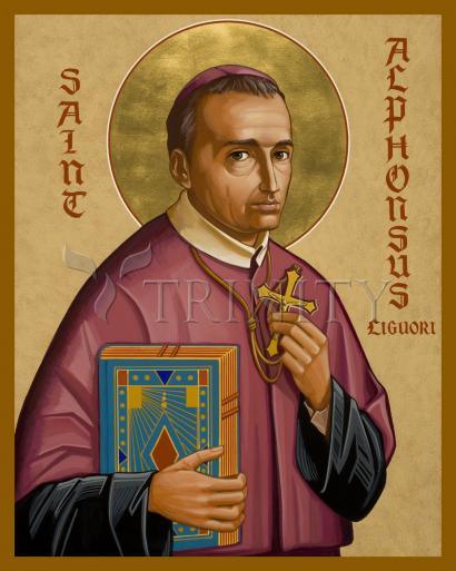 Wall Frame Gold, Matted - St. Alphonsus Liguori by Joan Cole - Trinity Stores