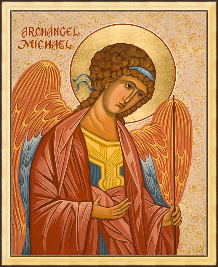 Wall Frame Gold - St. Michael Archangel by Joan Cole - Trinity Stores