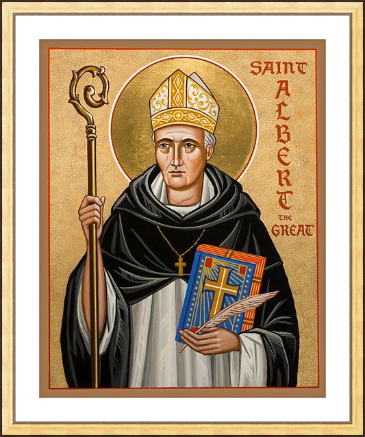 Wall Frame Gold, Matted - St. Albert the Great by Joan Cole - Trinity Stores