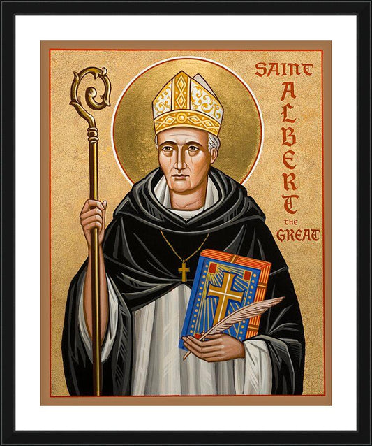 Wall Frame Black, Matted - St. Albert the Great by Joan Cole - Trinity Stores
