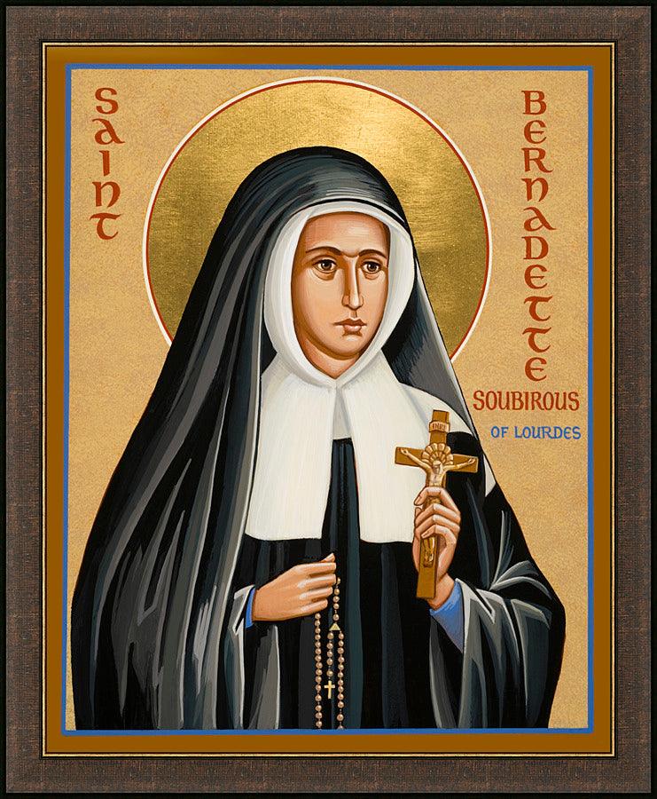 Wall Frame Espresso - St. Bernadette of Lourdes by Joan Cole - Trinity Stores