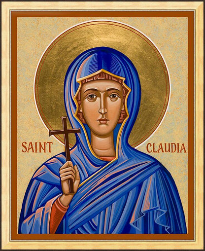 Wall Frame Gold - St. Claudia by Joan Cole - Trinity Stores