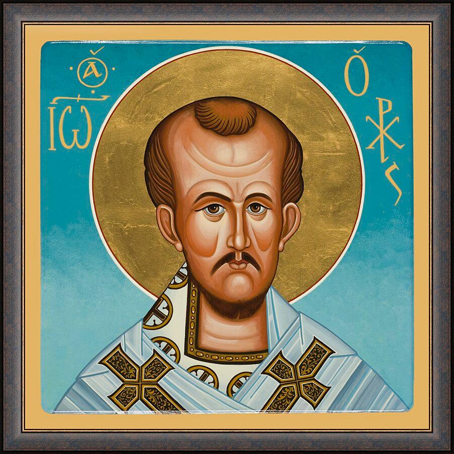 Wall Frame Espresso - St. John Chrysostom by Joan Cole - Trinity Stores