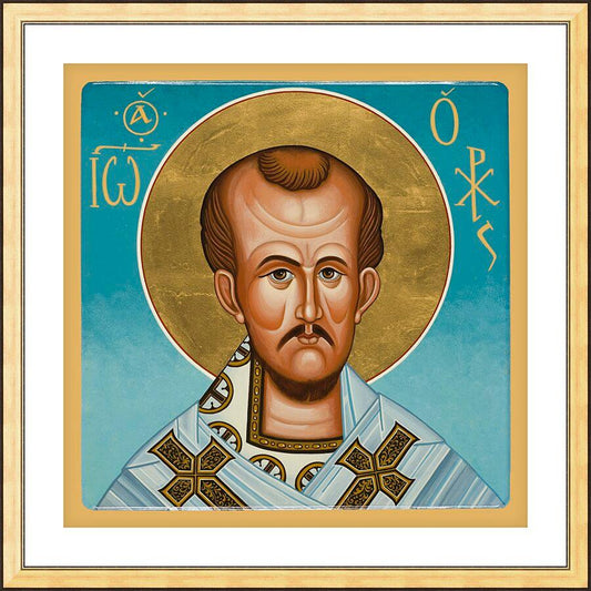 Wall Frame Gold, Matted - St. John Chrysostom by Joan Cole - Trinity Stores