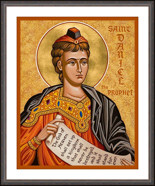 Wall Frame Espresso, Matted - St. Daniel the Prophet by J. Cole