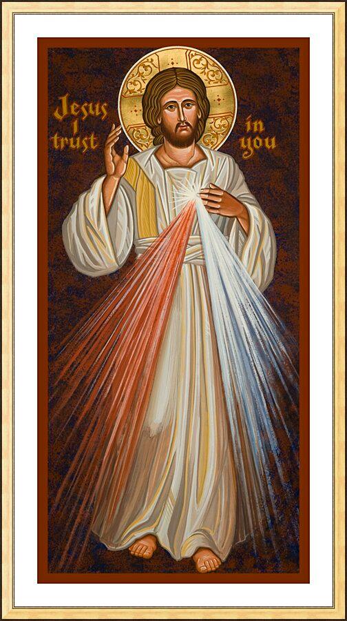 Wall Frame Gold, Matted - Divine Mercy by Joan Cole - Trinity Stores