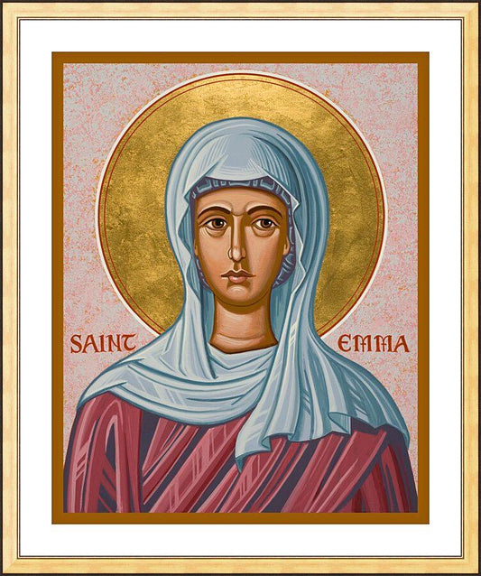 Wall Frame Gold, Matted - St. Emma by Joan Cole - Trinity Stores