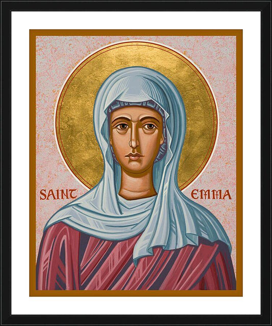 Wall Frame Black, Matted - St. Emma by Joan Cole - Trinity Stores