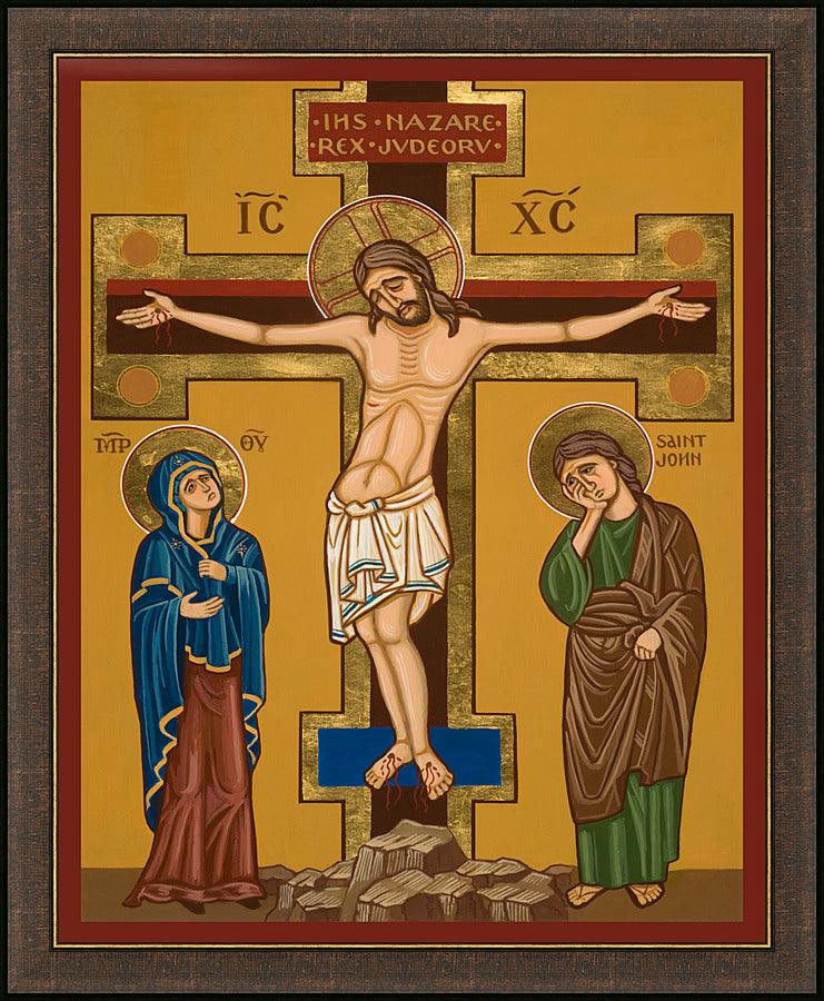 Wall Frame Espresso - Crucifixion by Joan Cole - Trinity Stores