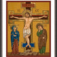 Wall Frame Espresso, Matted - Crucifixion by Joan Cole - Trinity Stores