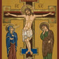 Wall Frame Gold, Matted - Crucifixion by Joan Cole - Trinity Stores