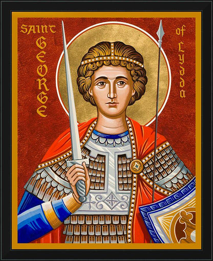 Wall Frame Black - St. George of Lydda by Joan Cole - Trinity Stores