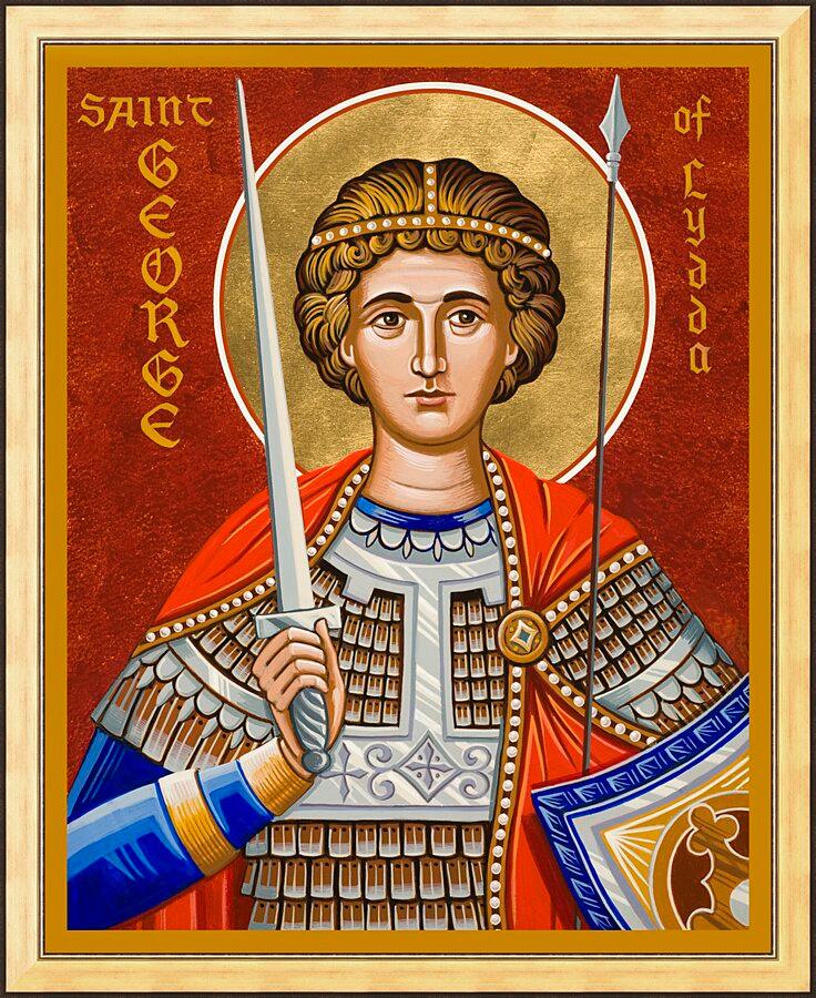 Wall Frame Gold - St. George of Lydda by Joan Cole - Trinity Stores