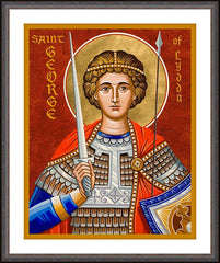 Wall Frame Espresso - St. George of Lydda by J. Cole