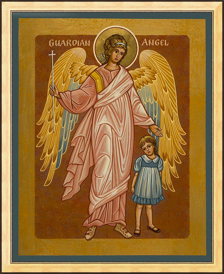Wall Frame Gold - Guardian Angel with Girl by Joan Cole - Trinity Stores