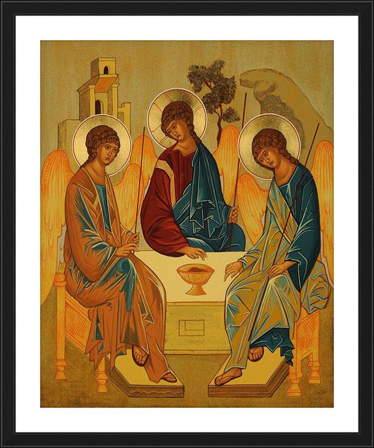 Wall Frame Black, Matted - Holy Trinity by Joan Cole - Trinity Stores