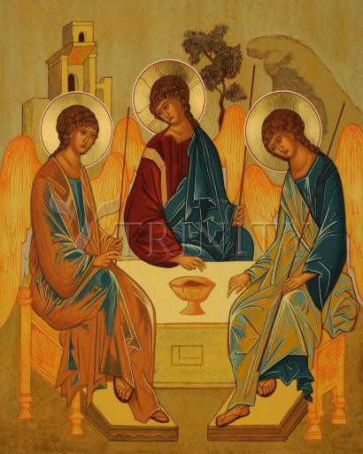 Wall Frame Espresso, Matted - Holy Trinity by Joan Cole - Trinity Stores