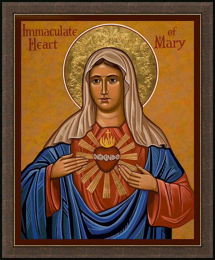 Wall Frame Espresso - Immaculate Heart of Mary by Joan Cole - Trinity Stores