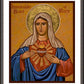Wall Frame Espresso, Matted - Immaculate Heart of Mary by Joan Cole - Trinity Stores