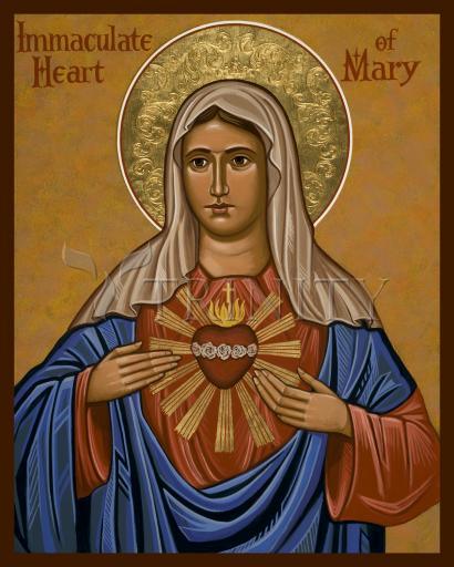Wall Frame Gold, Matted - Immaculate Heart of Mary by Joan Cole - Trinity Stores