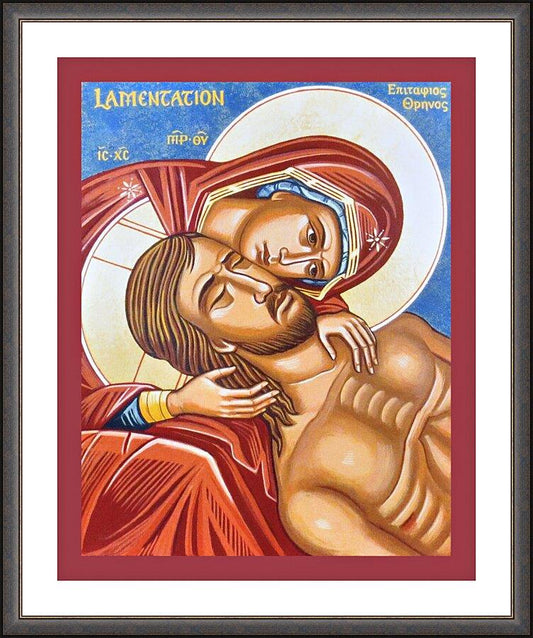 Wall Frame Espresso, Matted - Lamentation by Joan Cole - Trinity Stores