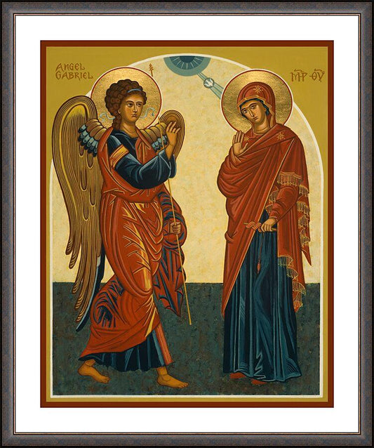 Wall Frame Espresso, Matted - Annunciation by Joan Cole - Trinity Stores