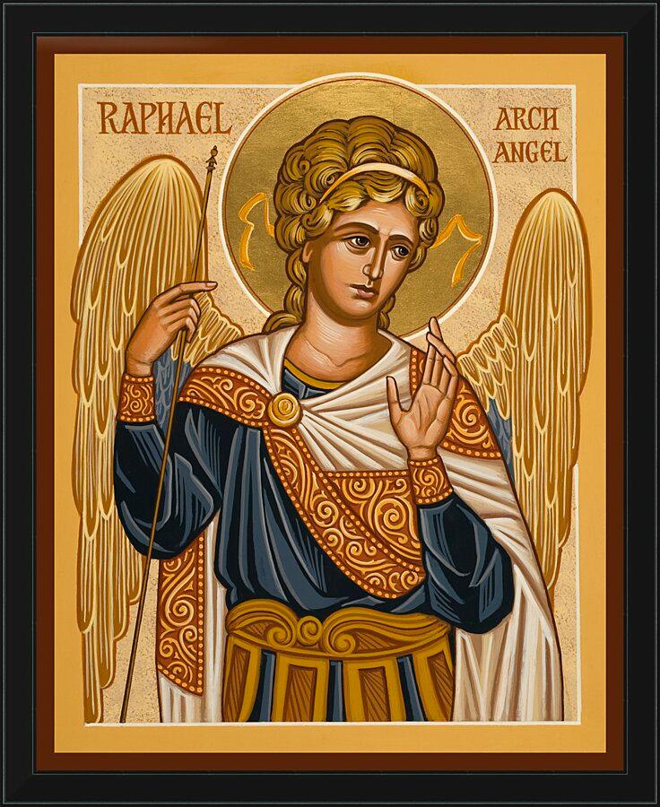 Wall Frame Black - St. Raphael Archangel by Joan Cole - Trinity Stores