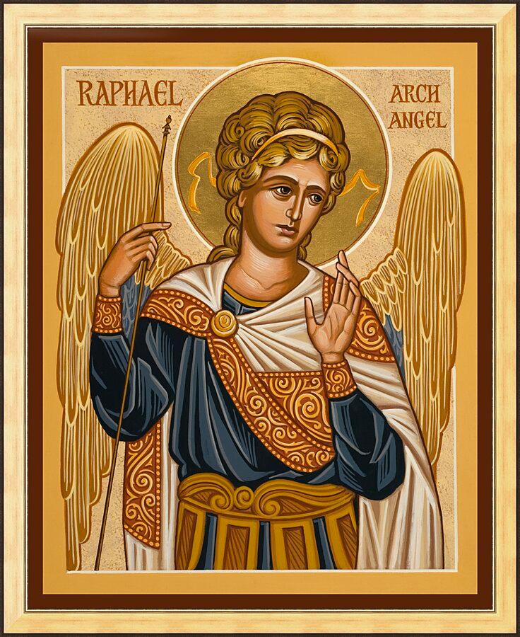 Wall Frame Gold - St. Raphael Archangel by Joan Cole - Trinity Stores