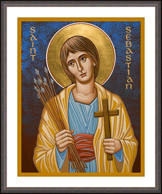 Wall Frame Espresso, Matted - St. Sebastian by Joan Cole - Trinity Stores