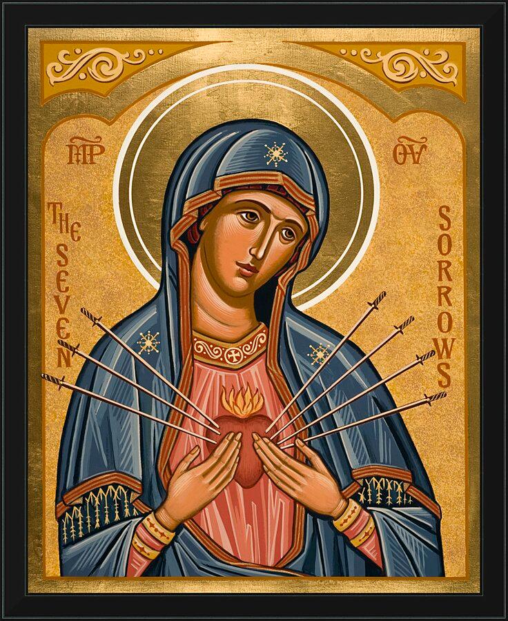 Wall Frame Black - Seven Sorrows by Joan Cole - Trinity Stores