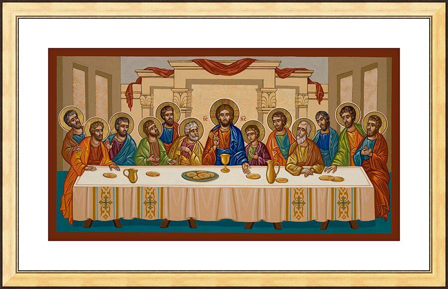 Wall Frame Gold, Matted - Last Supper by Joan Cole - Trinity Stores