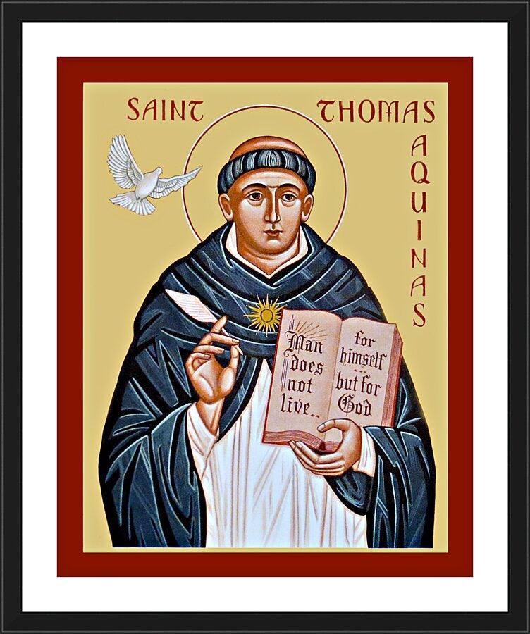Wall Frame Black, Matted - St. Thomas Aquinas by Joan Cole - Trinity Stores