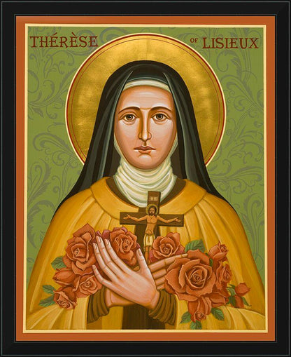 Wall Frame Black - St. Thérèse of Lisieux by Joan Cole - Trinity Stores