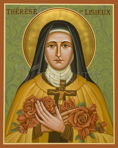 Wall Frame Gold, Matted - St. Thérèse of Lisieux by Joan Cole - Trinity Stores