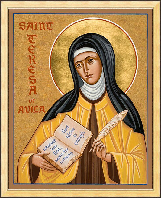 Wall Frame Gold - St. Teresa of Avila by Joan Cole - Trinity Stores