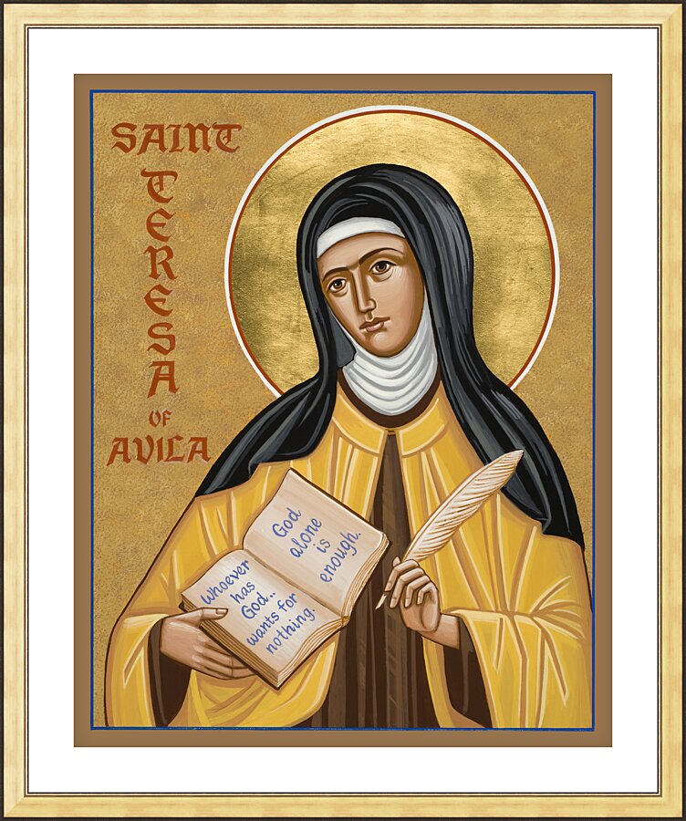 Wall Frame Gold - St. Teresa of Avila by J. Cole