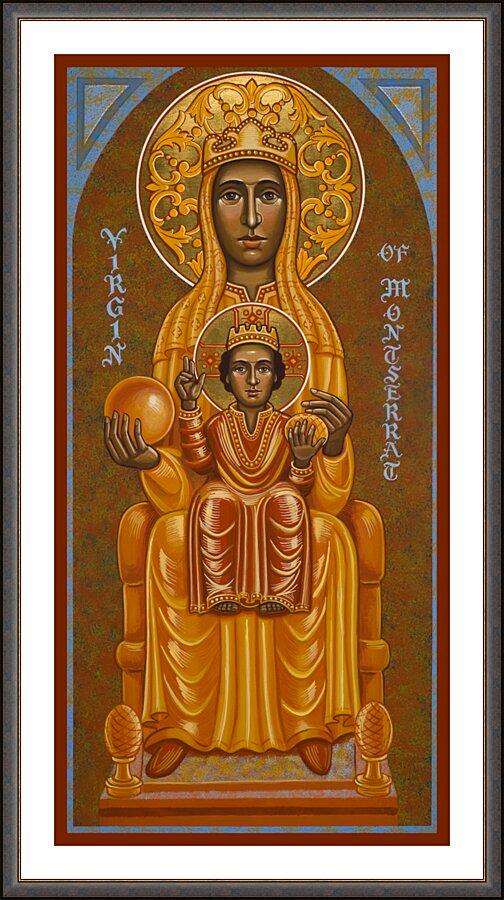 Wall Frame Espresso, Matted - Virgin of Montserrat - Black Madonna by Joan Cole - Trinity Stores