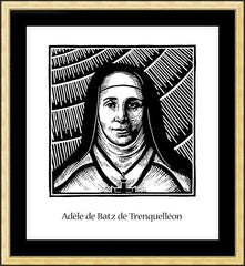 Wall Frame Gold - Bl. Adèle de Batz de Trenquelléon by J. Lonneman