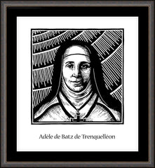 Wall Frame Espresso - Bl. Adèle de Batz de Trenquelléon by J. Lonneman