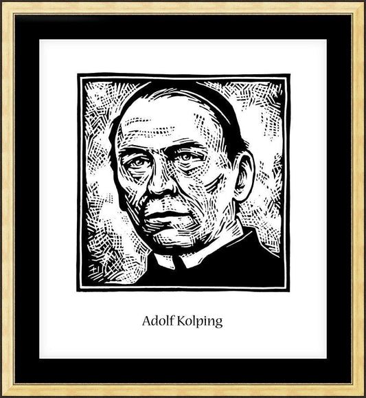 Wall Frame Gold, Matted - St. Adolf Kolping by Julie Lonneman - Trinity Stores